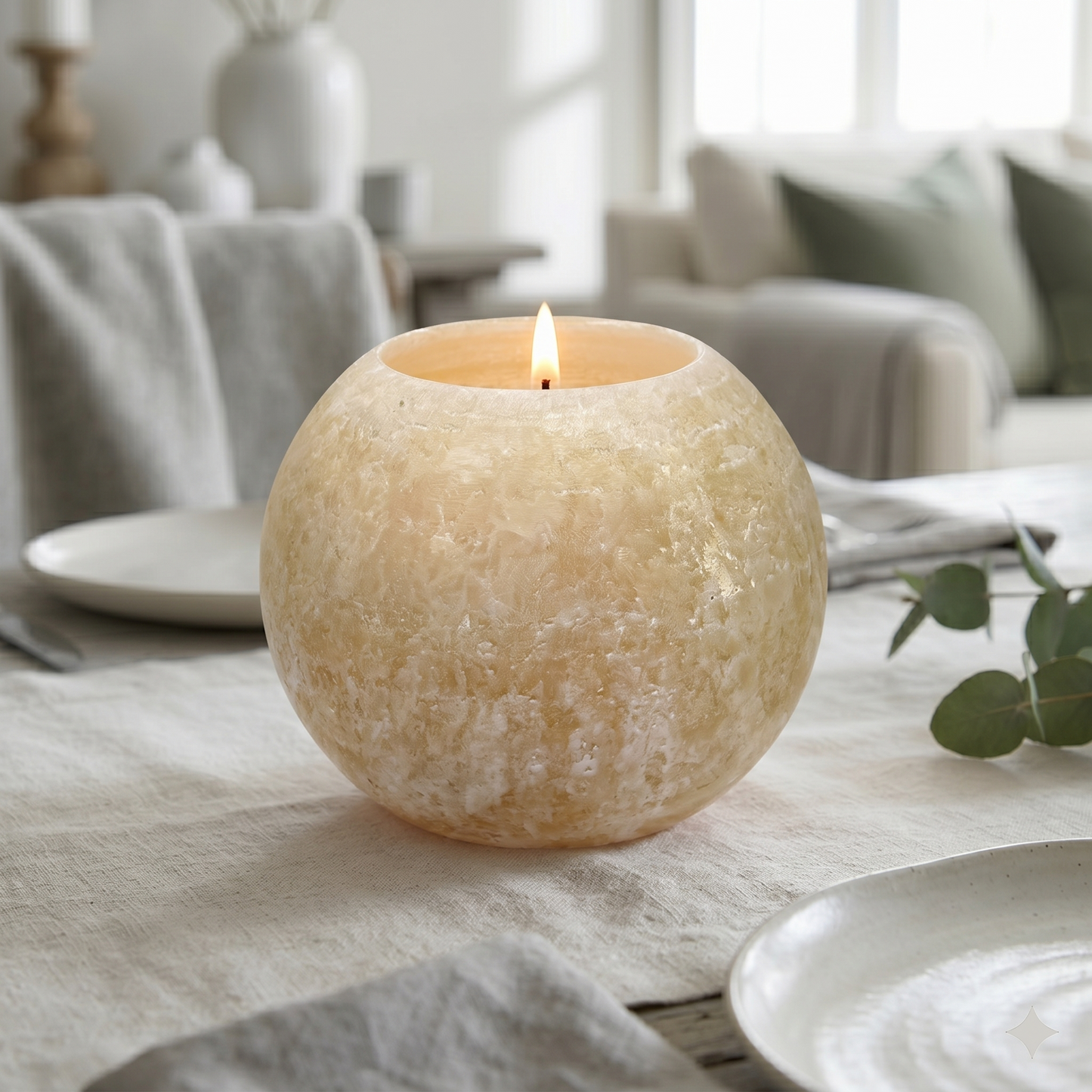 Hand Carved Darma Onyx Candle Holder - Medium