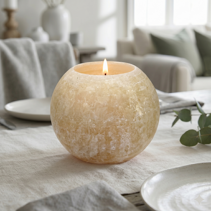 Hand Carved Darma Onyx Candle Holder - Medium