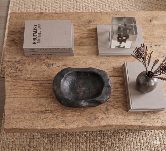 Handcarved Api Teak Burned Bowl