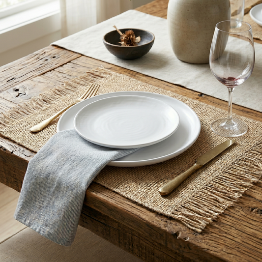 Cahya Natural Fringed Placemat