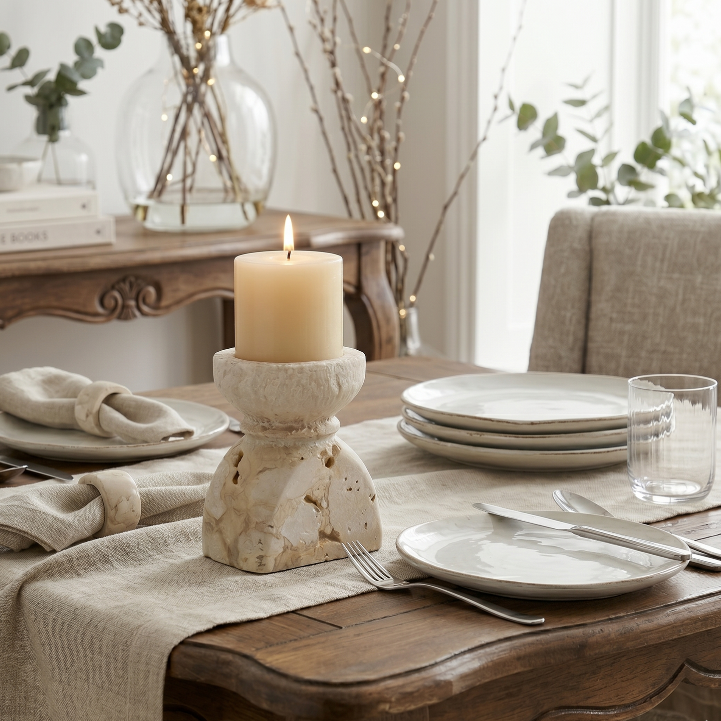 Hand-carved Sorrento Onyx Candle Holder
