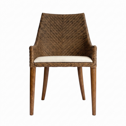 Amelie Rattan & Timber Chair