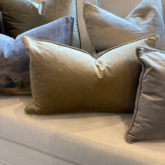 Velvet Lumbar Vintage 35cm x 55cm Cushion