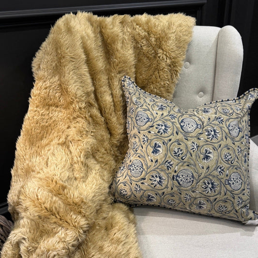 Faux Fur Honey Throw