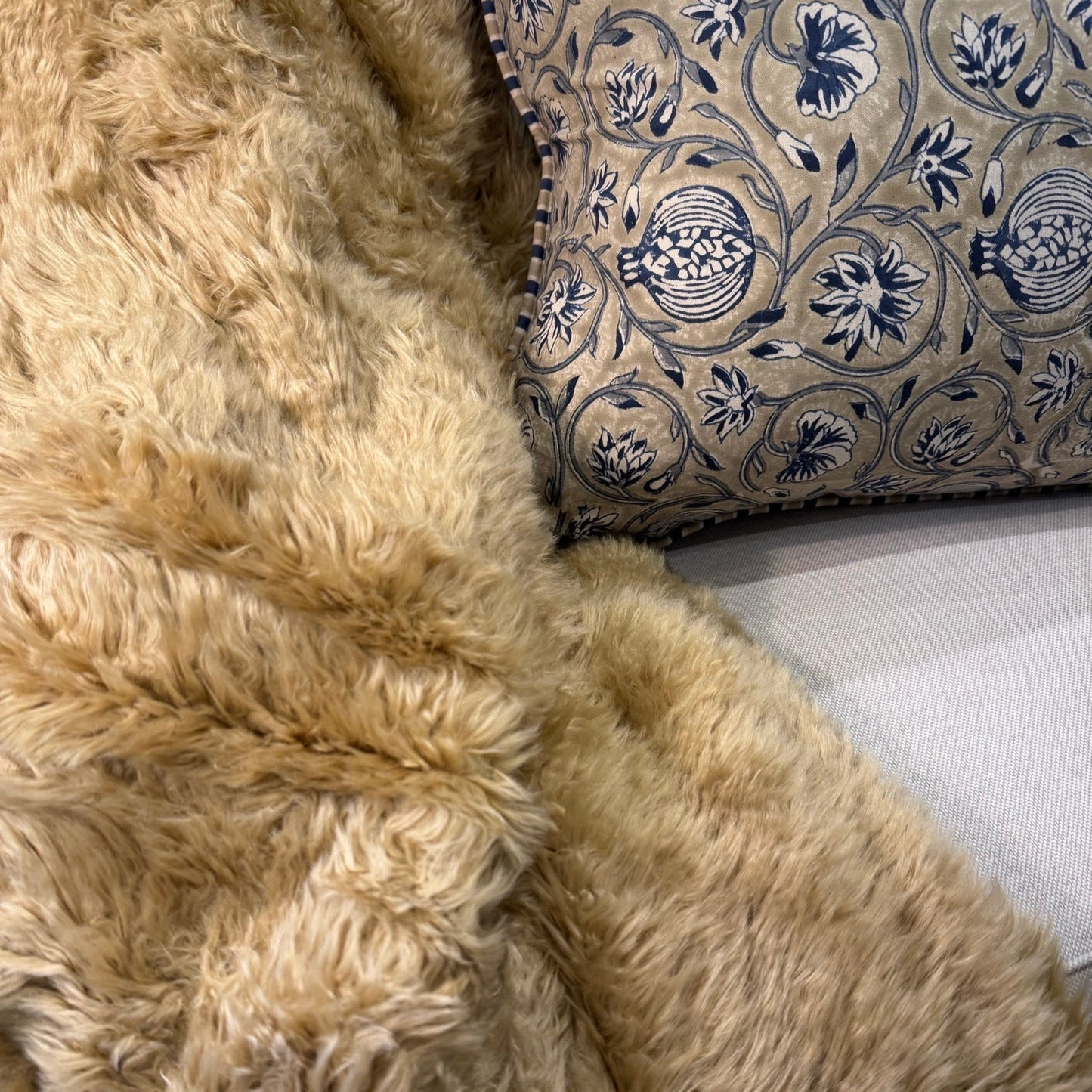 Faux Fur Honey Throw