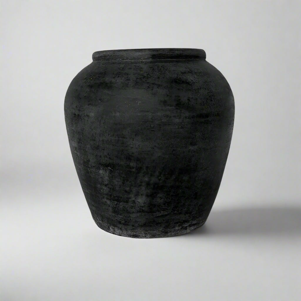 Marcello Distressed Dark Grey Terracotta Pot