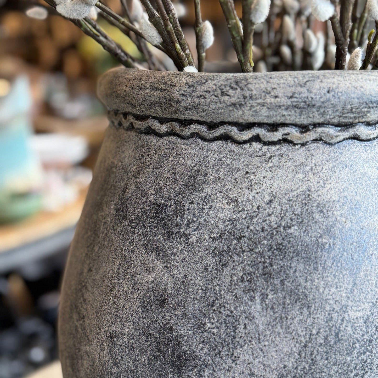 Sorgues Distressed Grey Terracotta Pot