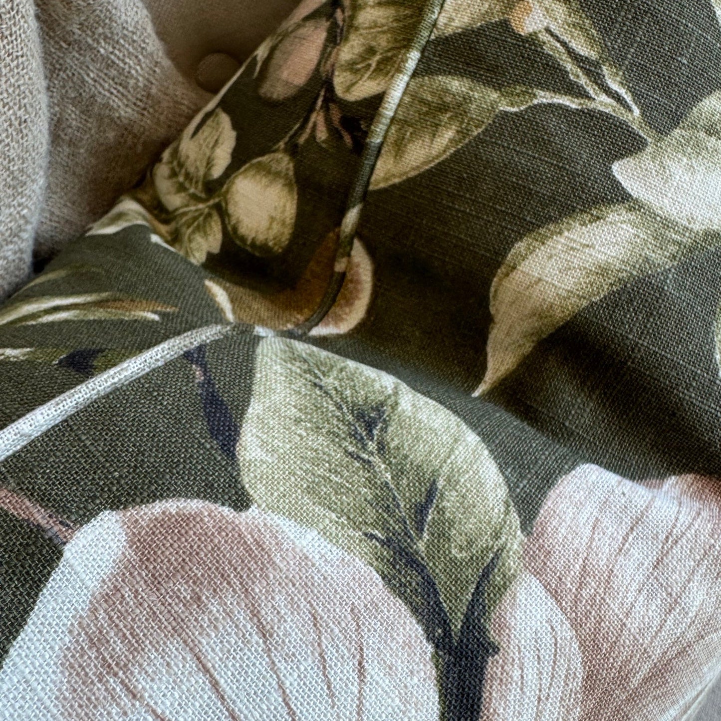 Magnolia & Fig Linen Cushion 50cm x 50cm