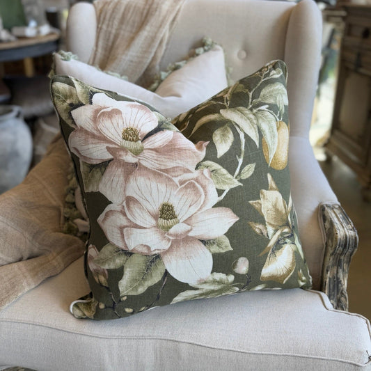 Magnolia & Fig Linen Cushion 50cm x 50cm