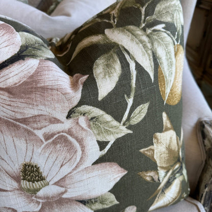 Magnolia & Fig Linen Cushion 50cm x 50cm