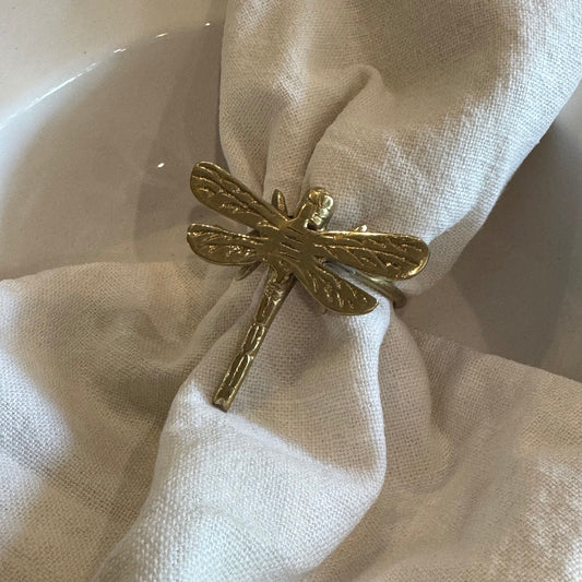 Dragonfly Brass Napkin Ring