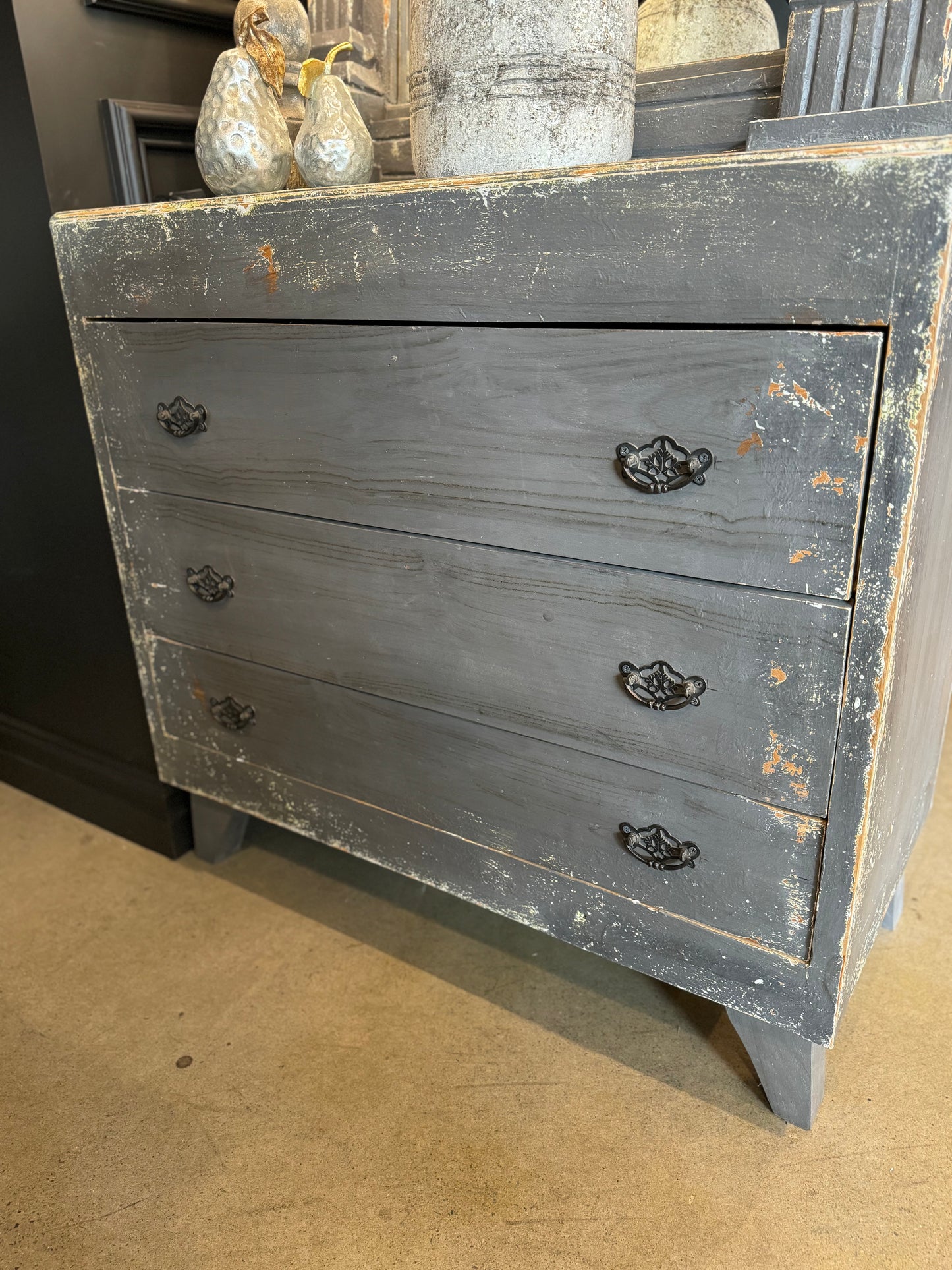 Andika Blue-Grey Distressed Drawers