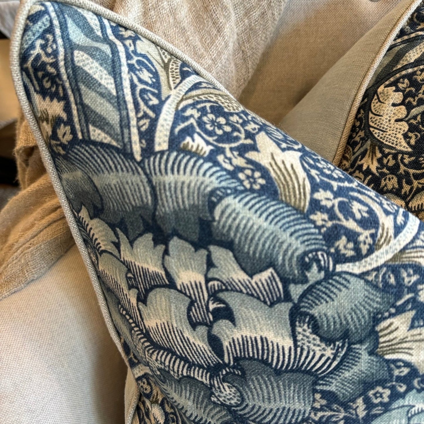 Chloe Blue Floral Cushion