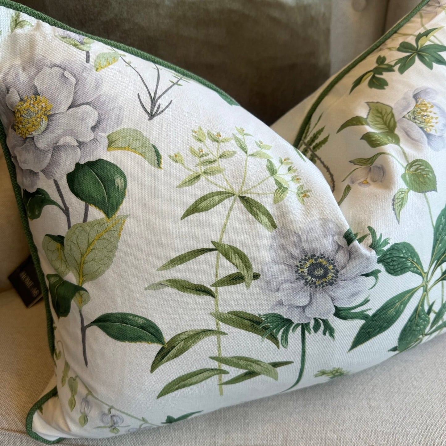 Marguerite Camelia Floral Lumbar Cushion