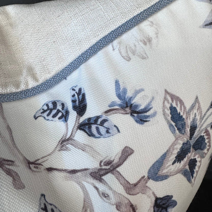 Southport Blue & Taupe Floral Cushion 50cm x 50cm