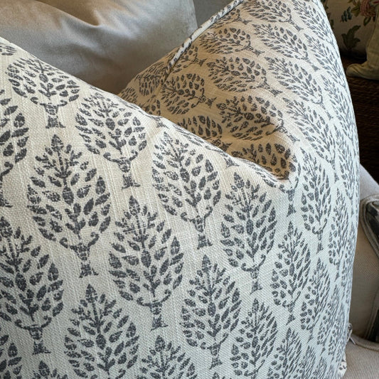 Grey Kemble Patterned Cushion 50cm x 50cm