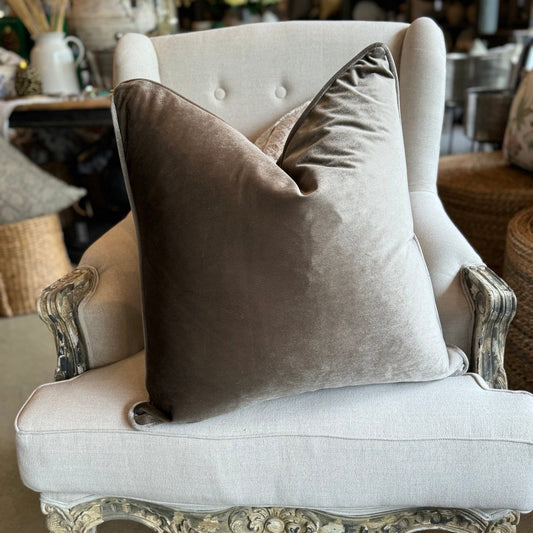 Indulge in the softness of our Steel Grey Velvet Cushion. This cushion adds style and luxury to any space, and comes with a concealed zipper for easy use. Filled with feather inserts for ultimate comfort and machine washable on a delicate cycle.