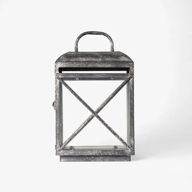 Jardin Aged Grey Lantern - Small