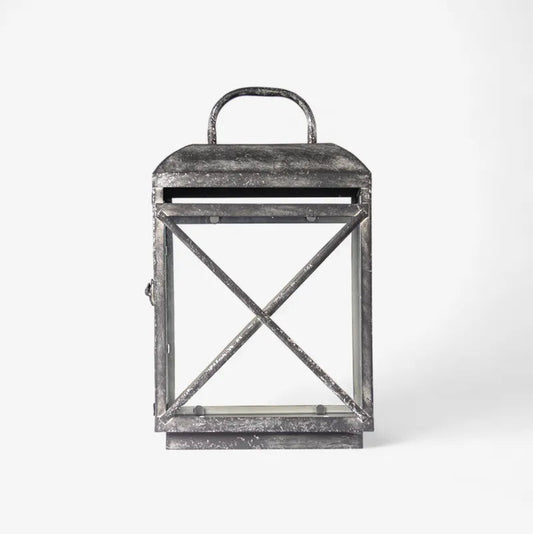 Jardin Aged Grey Lantern - Small