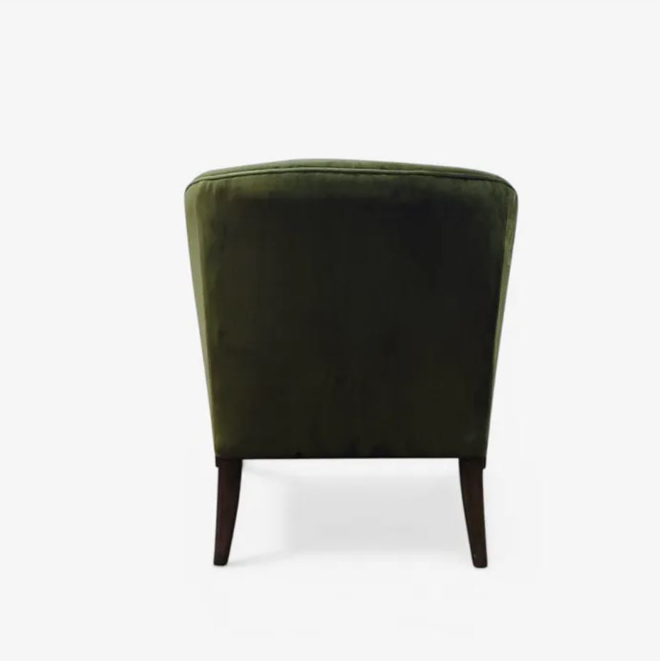 Luna Velvet Armchair - Olive   In Stock & Ready To Ship