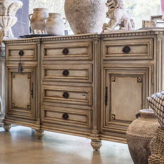 Bruges Off White Distressed Mahogany Sideboard