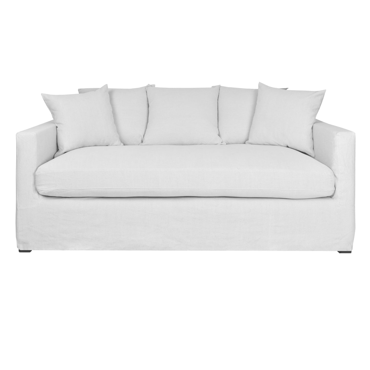 Sorgues 2.5 Seater Slip Cover Linen Blend Sofa - White - Special Order