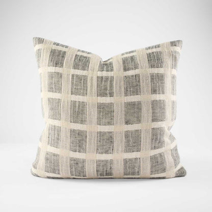 An embodiment of understated elegance, the Chloe Criss-Cross Taupe Linen Cushion is inspired by the cobbles stones of Greece, featuring a luxe weave that captures the eye. Add the matching throw and other pieces from our collection to create a beautiful ensemble, or let the cushion stand on its own. Filled with the exclusive, ultra-comfortable plump feather insert , crafted from linen/cotton yarn dyed check and is OEKO-TEX® and GOTS certified.