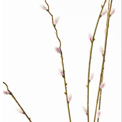 Pussy Willow Faux Floral Spray - Pink
