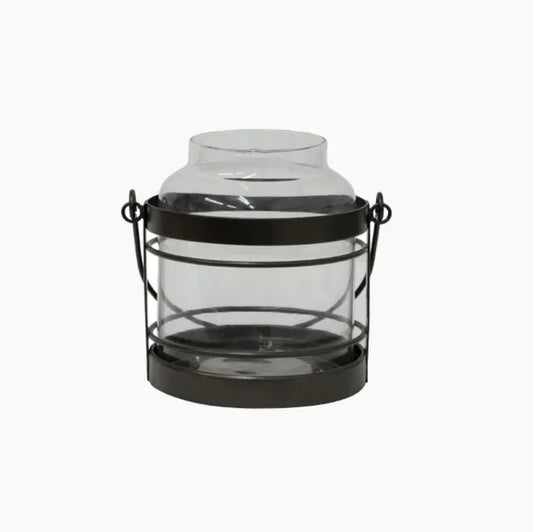 Robin Glass & Iron Lantern
