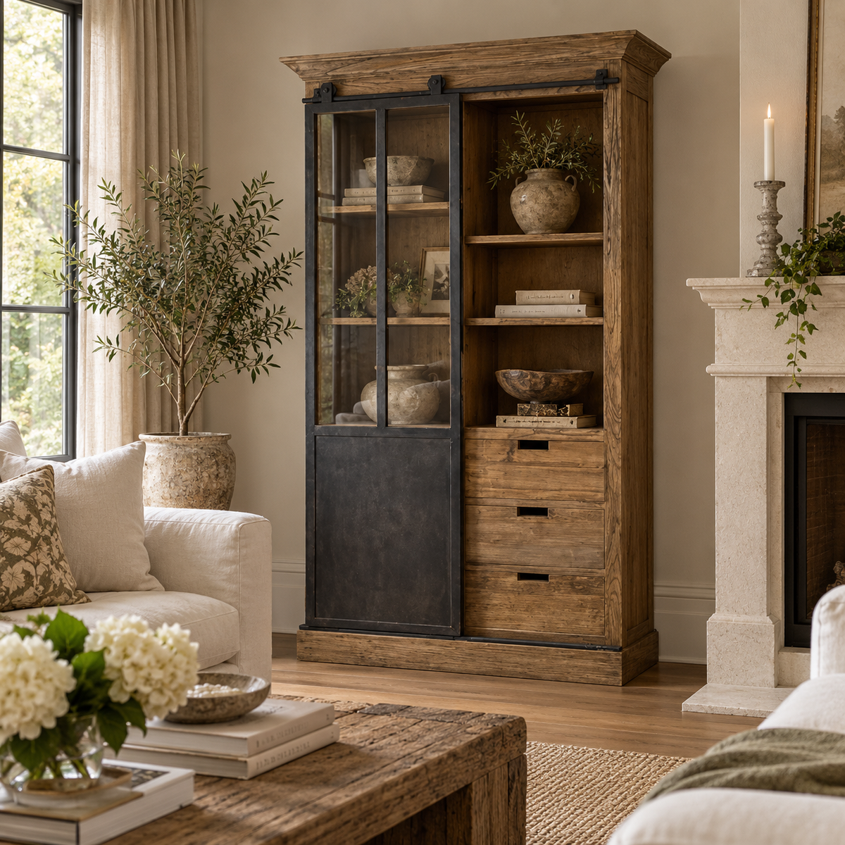 Arielle Sliding Door Cabinet Single