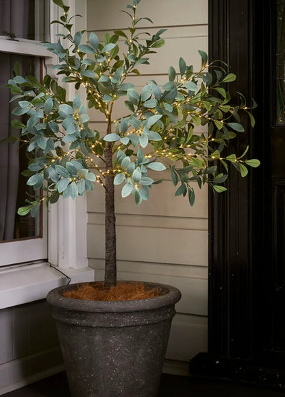 Faux Light Up Olive Tree