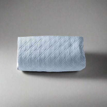 The Marseilles Double Diamond 100% cotton quilt exudes both comfort and style. Featuring an elegant soft blue tone and timeless pattern with intricate cross stitching, it's sure to add a touch of elegance to your bedroom. Crafted with soft and luxurious 100% cotton fabric and wadding, it's also conveniently machine washable on a delicate cycle.