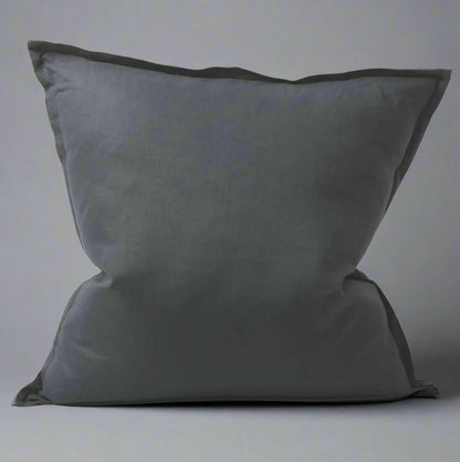 Indulge in the opulent grace and simplicity of Avignon's 100% Linen European Pillow. With its flange design and dark grey hue, this pillowcase offers both comfort and aesthetic appeal. Crafted from pure linen, it is irresistibly soft to the touch and ideal for layering. Treat yourself to a superior sleep experience with the breathability and natural beauty of linen.