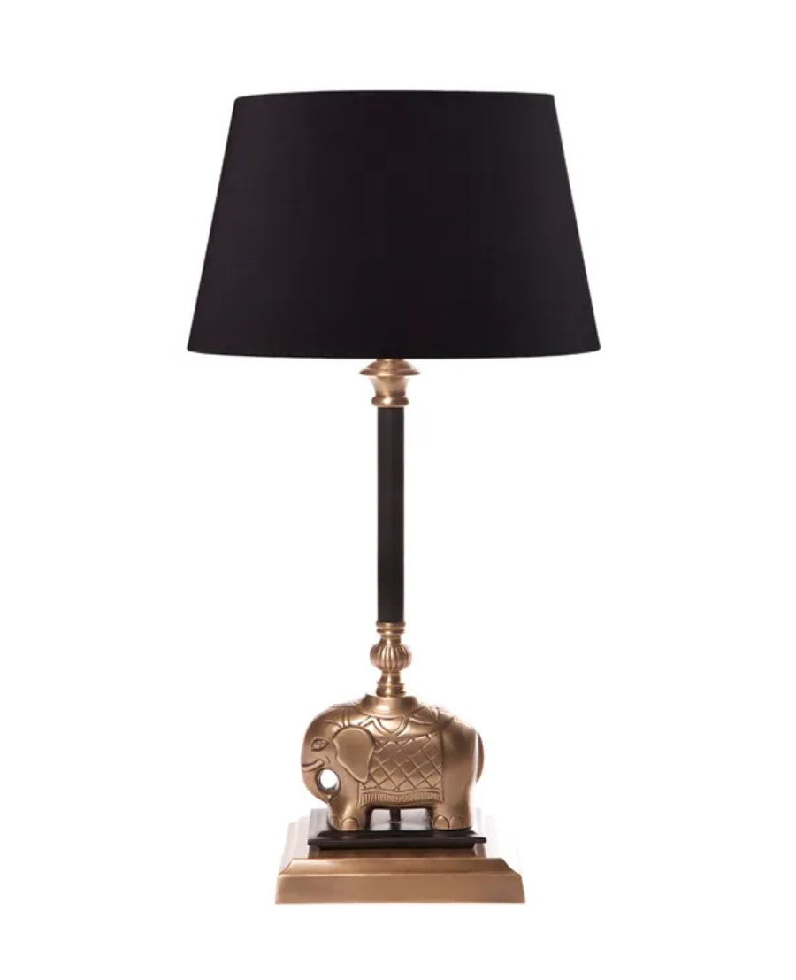 Antique Brass Sabu Elephant Table Lamp Base - Pre Order