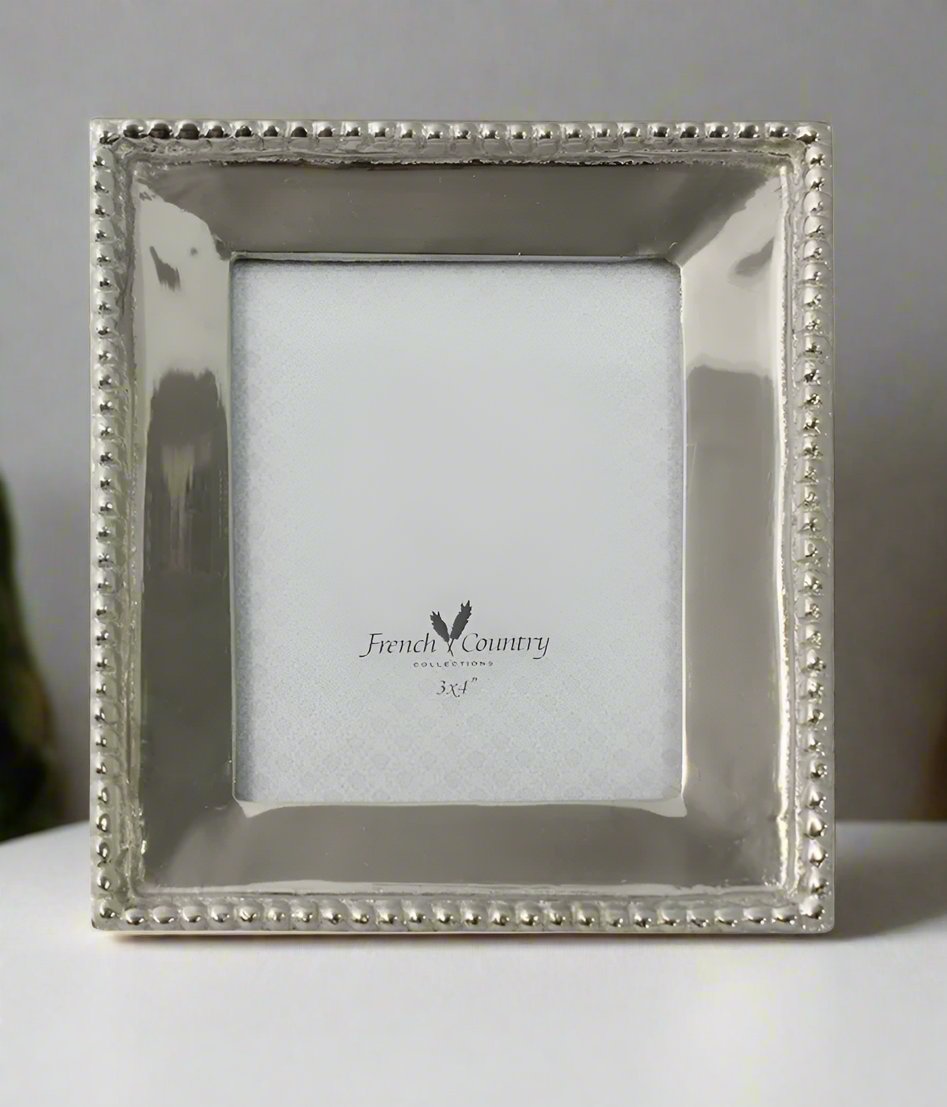 Beaded Nickel Rectangle Photoframe