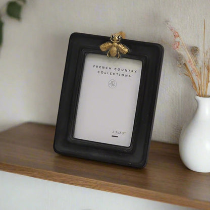 Black & Gold Bee Photo Frame 2.5" x 3.5"