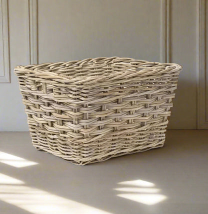 Lilly Open Weave Rattan Rectangular Basket