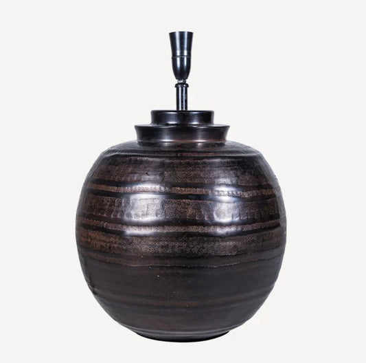 Hammered Iron Lamp Base