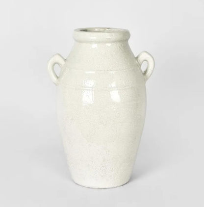 Kasha Cream Glazed Urn