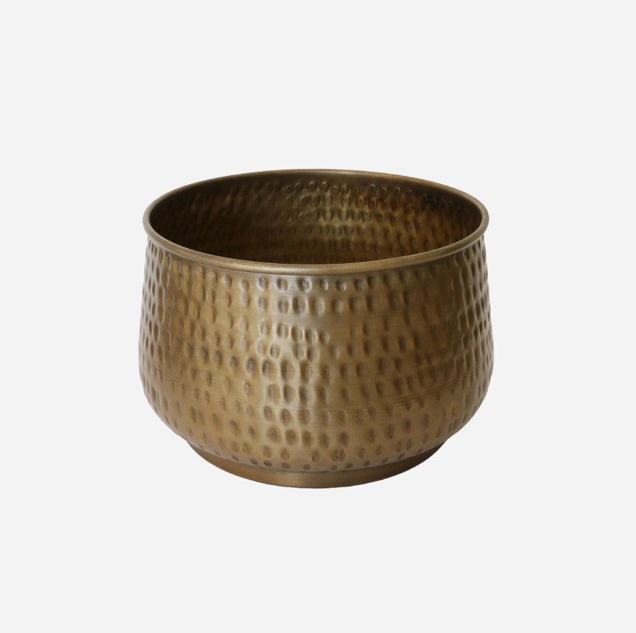 New York Antique Brass Finish Planter - Medium