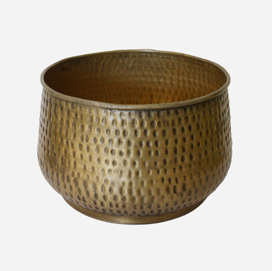 New York Antique Brass Finish Planter - Large