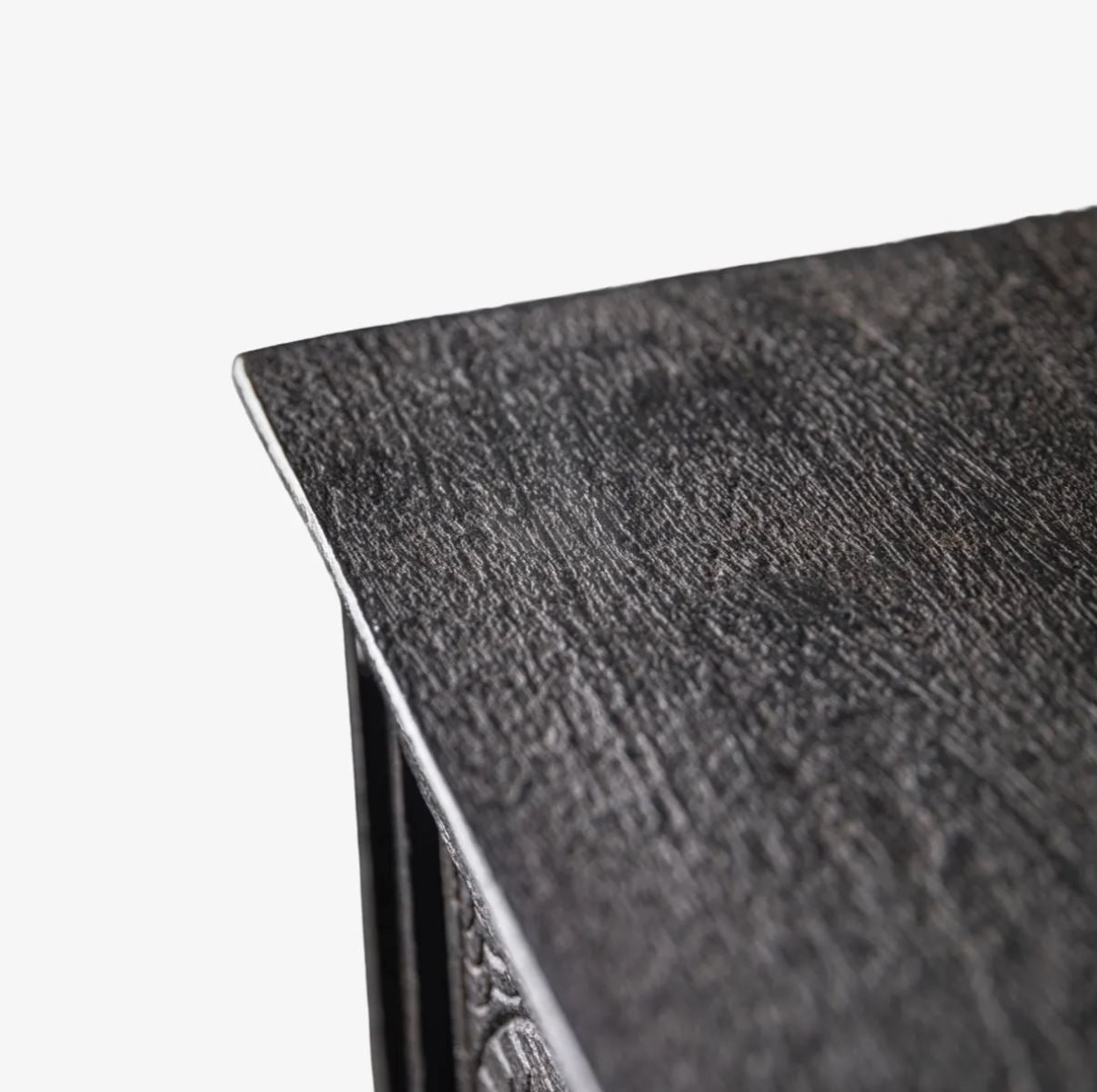 Theron Hand Carved Black Wooden Console - Arriving July
