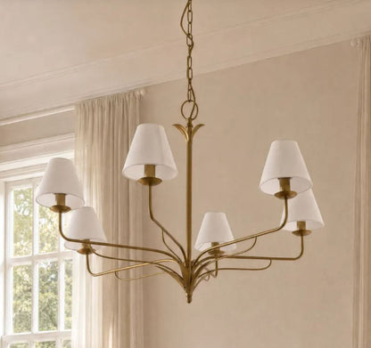 Aurora 6 Light Antique Brass Chandelier | Pre Order Now | Arriving November