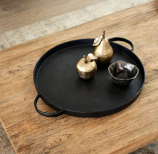 Balto Round Tray with Handles