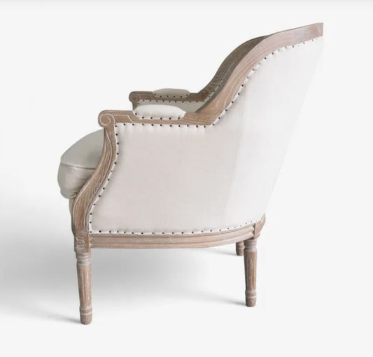 Beckett Studded Linen Chair