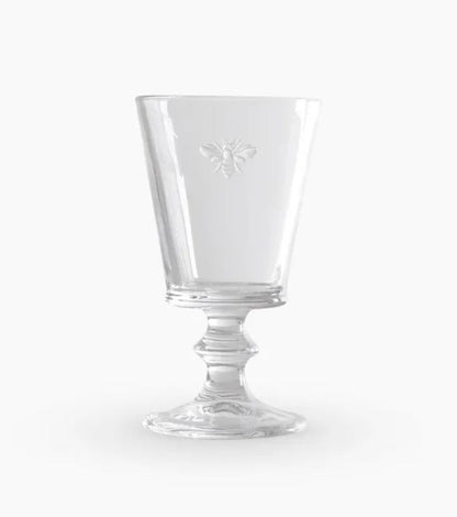 French Bee Wine & Water Glass