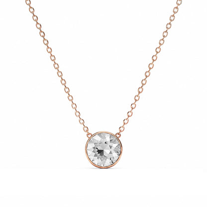 Clear Crystal Necklace – Rose Gold Plated