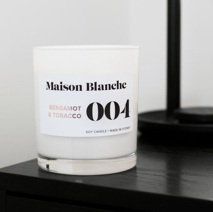Bergamot & Tobacco Soy Scented Candle - Large