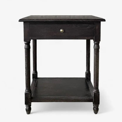 Chloe Black Oak Bedside Table - In Stock & Ready To Ship