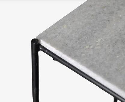 Whitmore Cross Bar Iron & Marble Console Table | In Stock & Ready To Ship